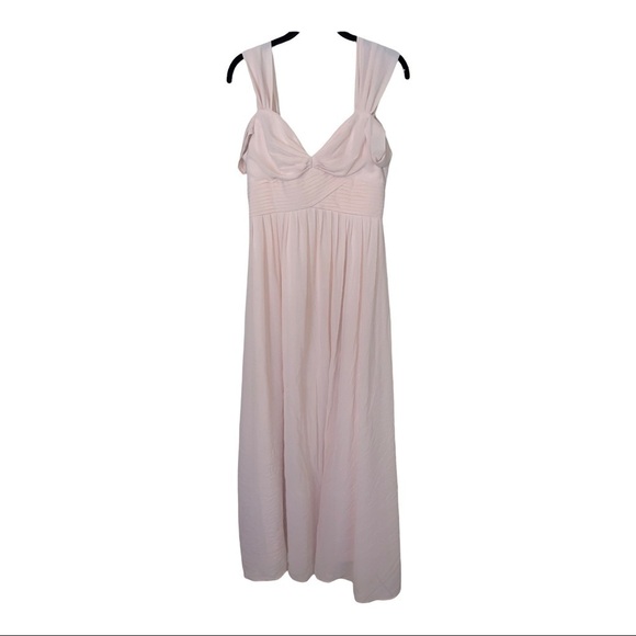 LULU'S Make Me Move Maxi Dress Blush Pink Medium Bridesmaid Wedding - Picture 8 of 13